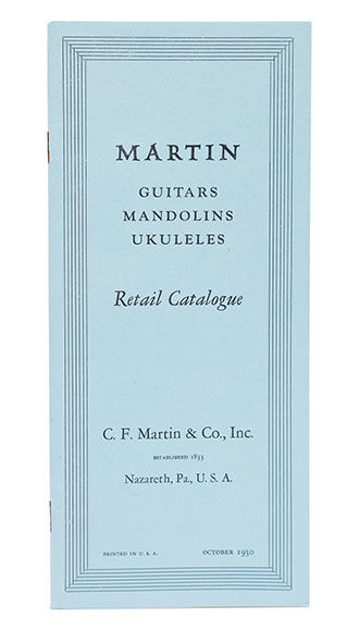 CF Martin 1930 Catalog Reprint