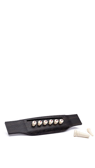 Martin Inlaid Bridge & Endpins - White/Tortoise