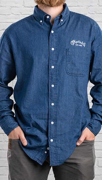 Men's Long Sleeved Denim Shirt