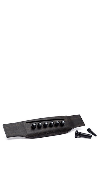 Martin Inlaid Bridge & Endpins - Black/White