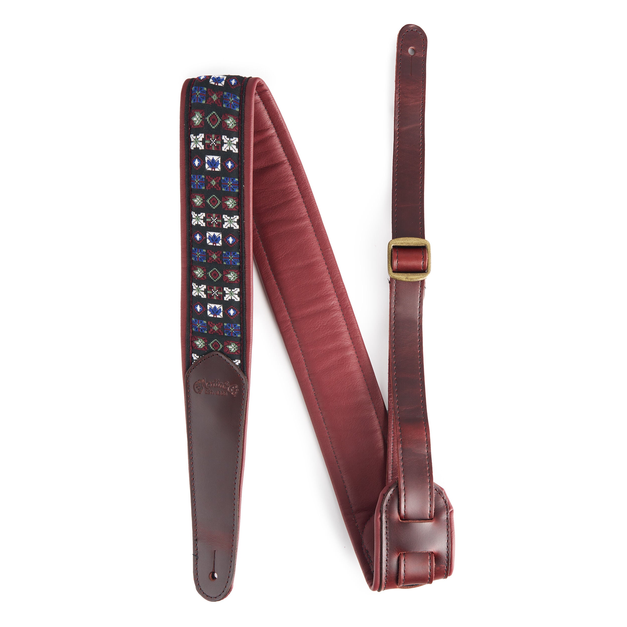 Martin ヴィンテージ　レザーストラップ Martin Retro Jacquard Leather Strap | Martin Guitar