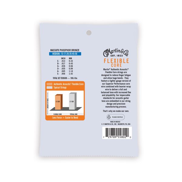 Authentic Acoustic Flexible Core Guitar Strings Phosphor Bronze ...