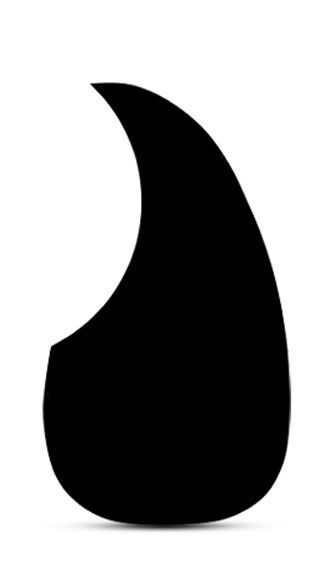 D-28 Styled Pick Guard - Black