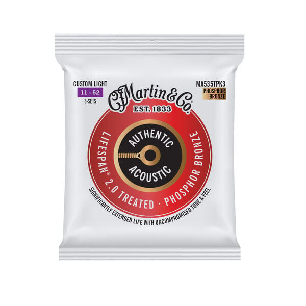 Front of Martin Lifespan MA535TPK3 Guitar Strings image number 0