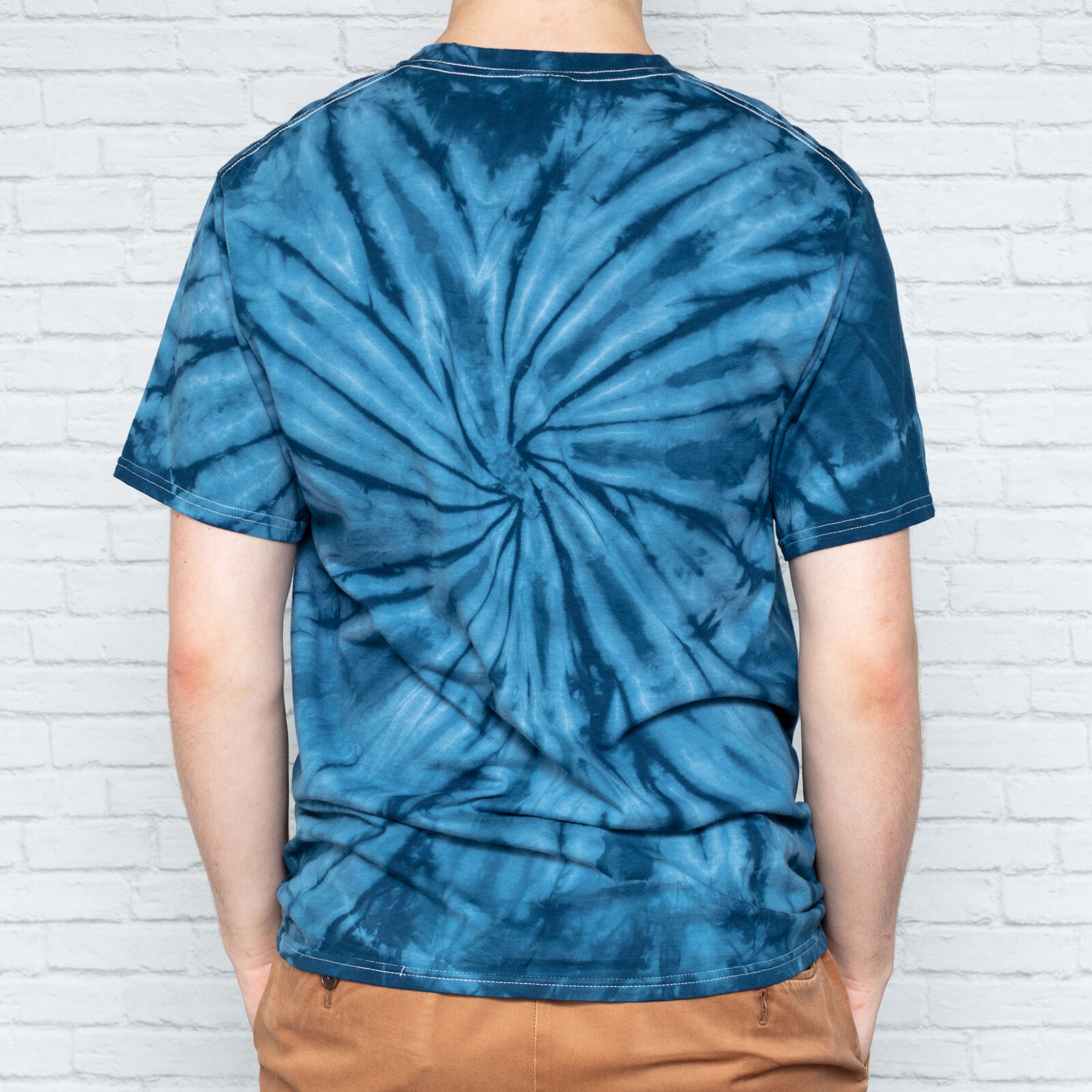 tie dye dark blue shirt