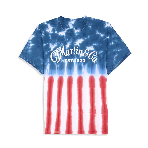 Martin Red, White & Blue Tie-Dye T-Shirt image number 1