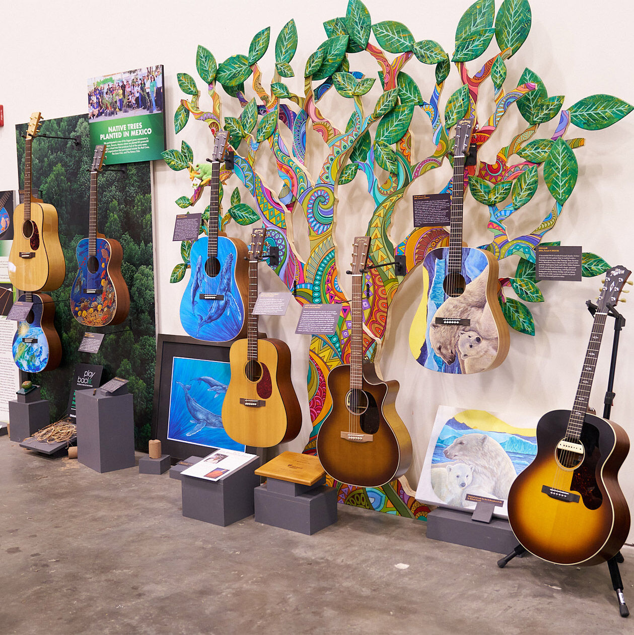 Photo of guitars from the Martin Sustainability Summit