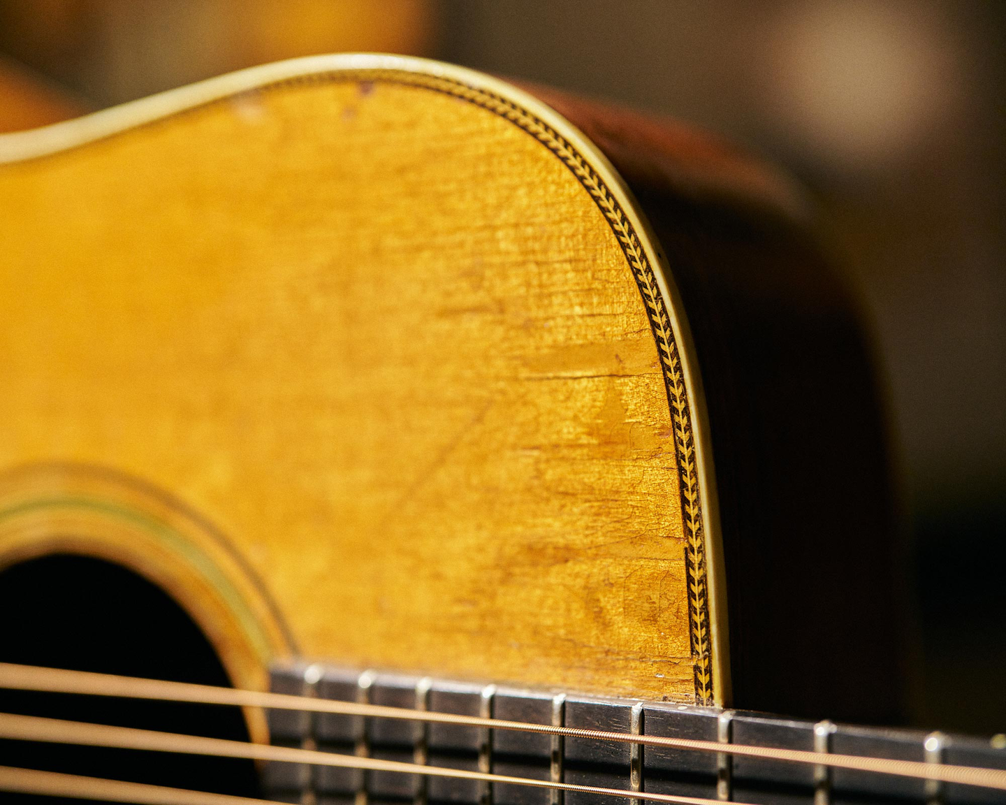 The upper bout of Waylon Jennings' 1946 D-28
