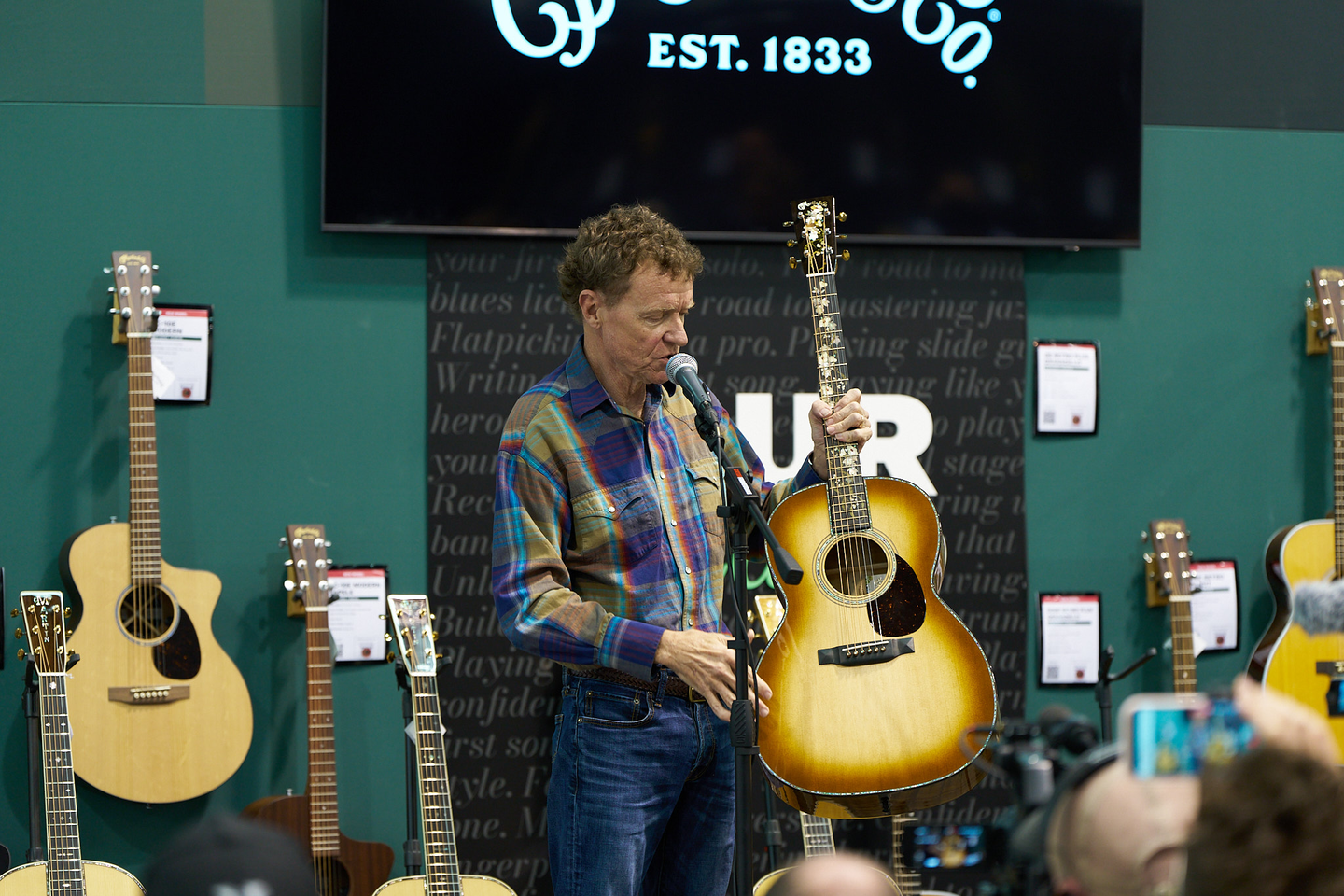 The Oahu K-42 Hibiscus acoustic guitar at NAMM 2026