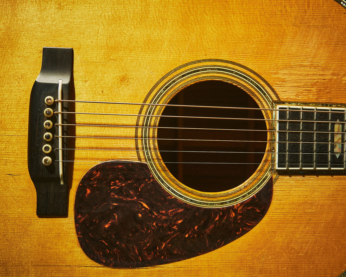 Soundhole of a pre-war D-45