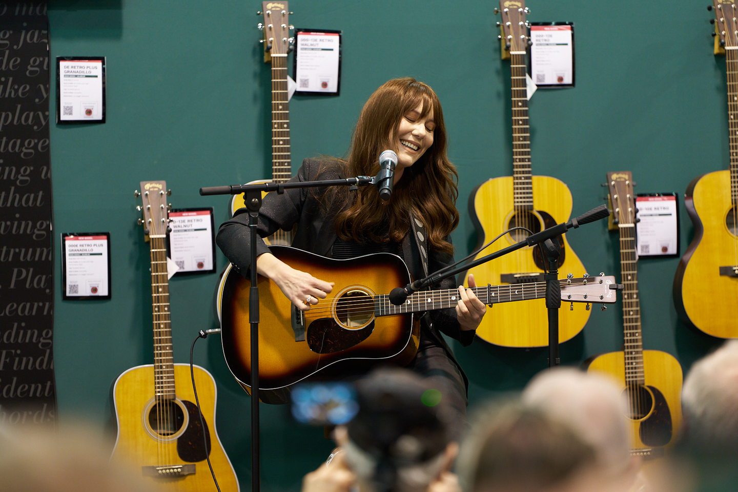 Molly Tuttle playing her D-18 at NAMM 2026