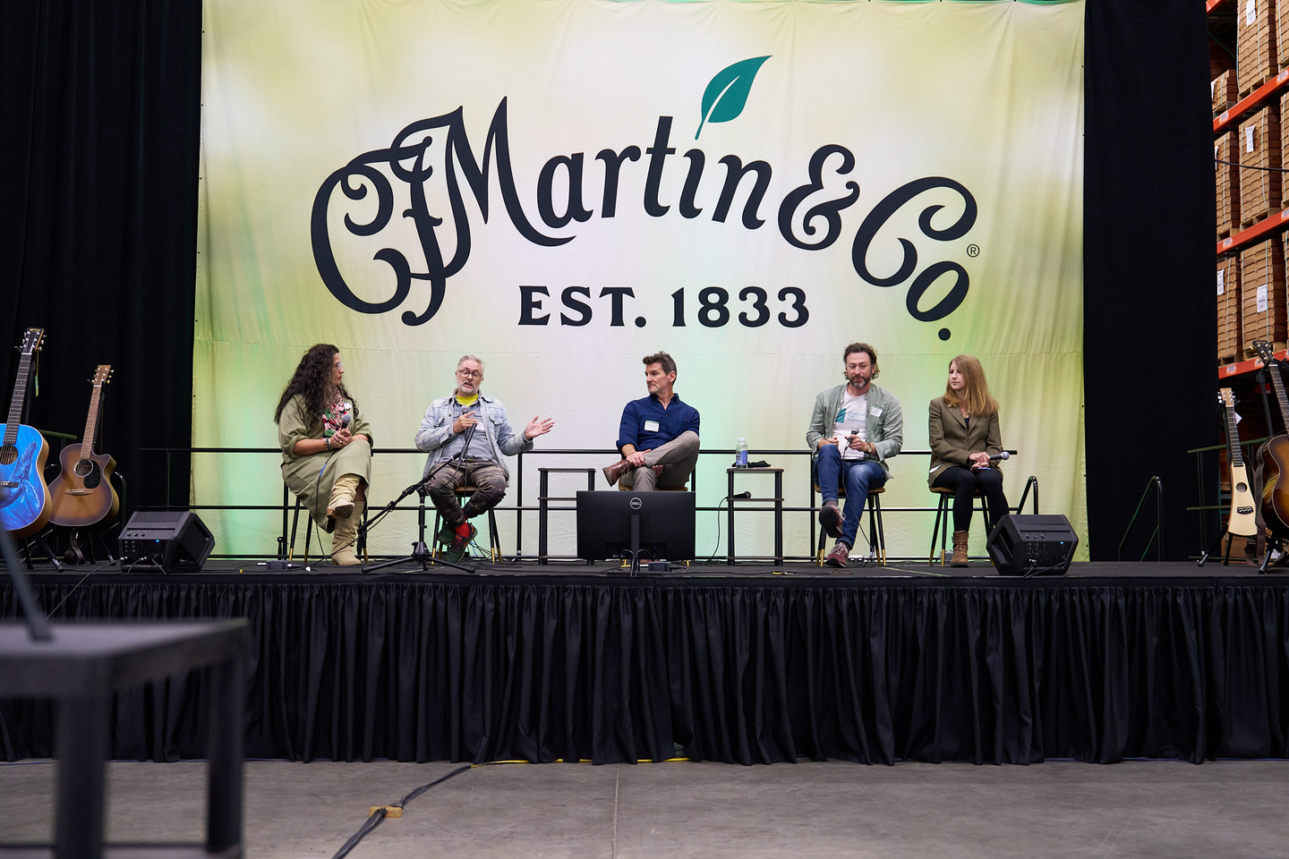 The panel at Martin Guitar's first-ever Sustainability Summit