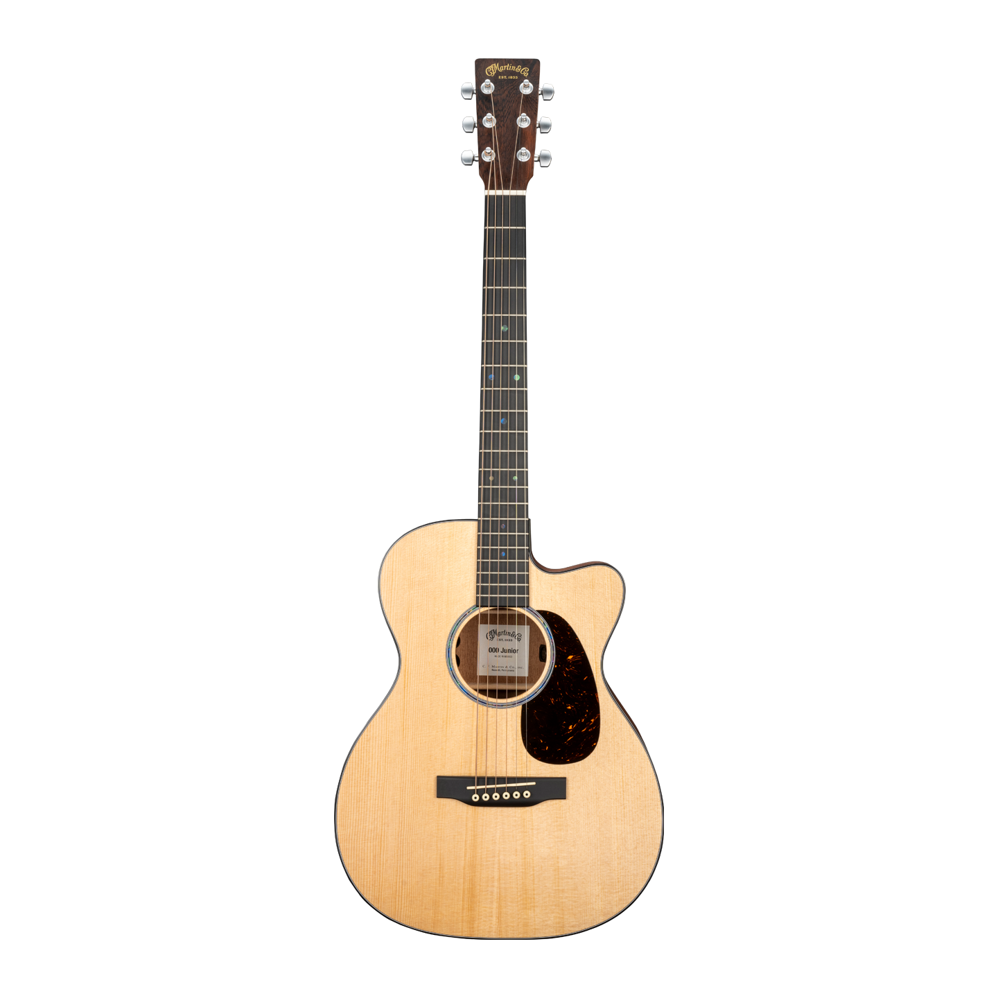 Front and back of a Martin X Series guitar