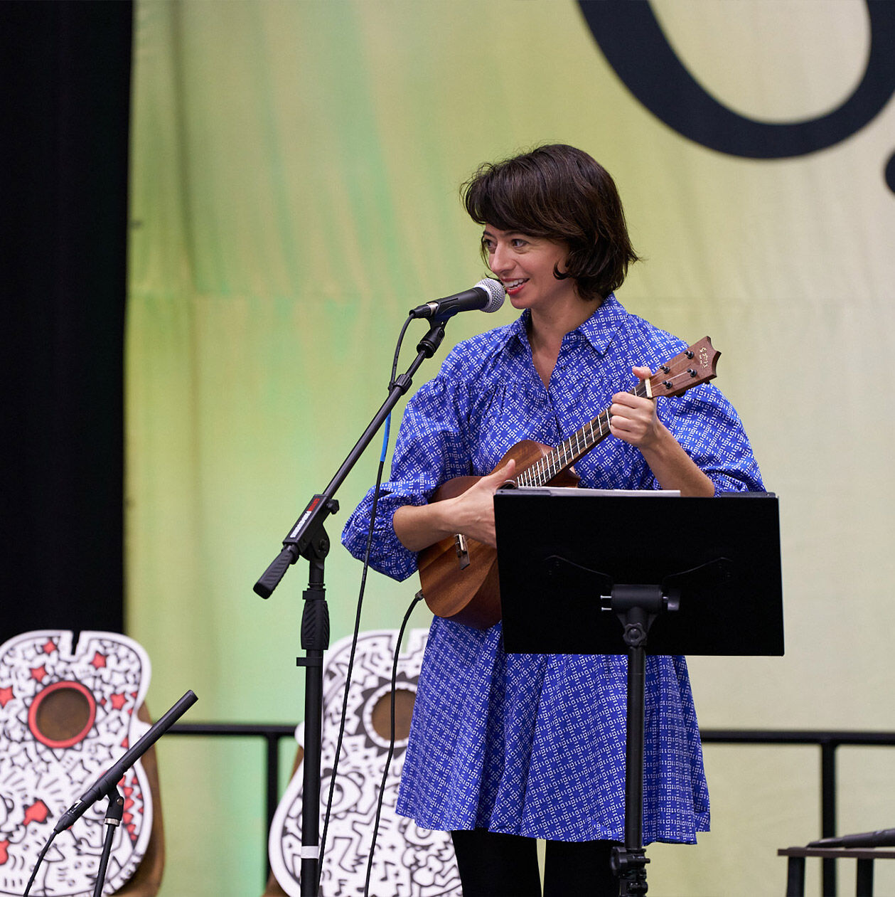Ukulele player at the Martin Sustainability Summit