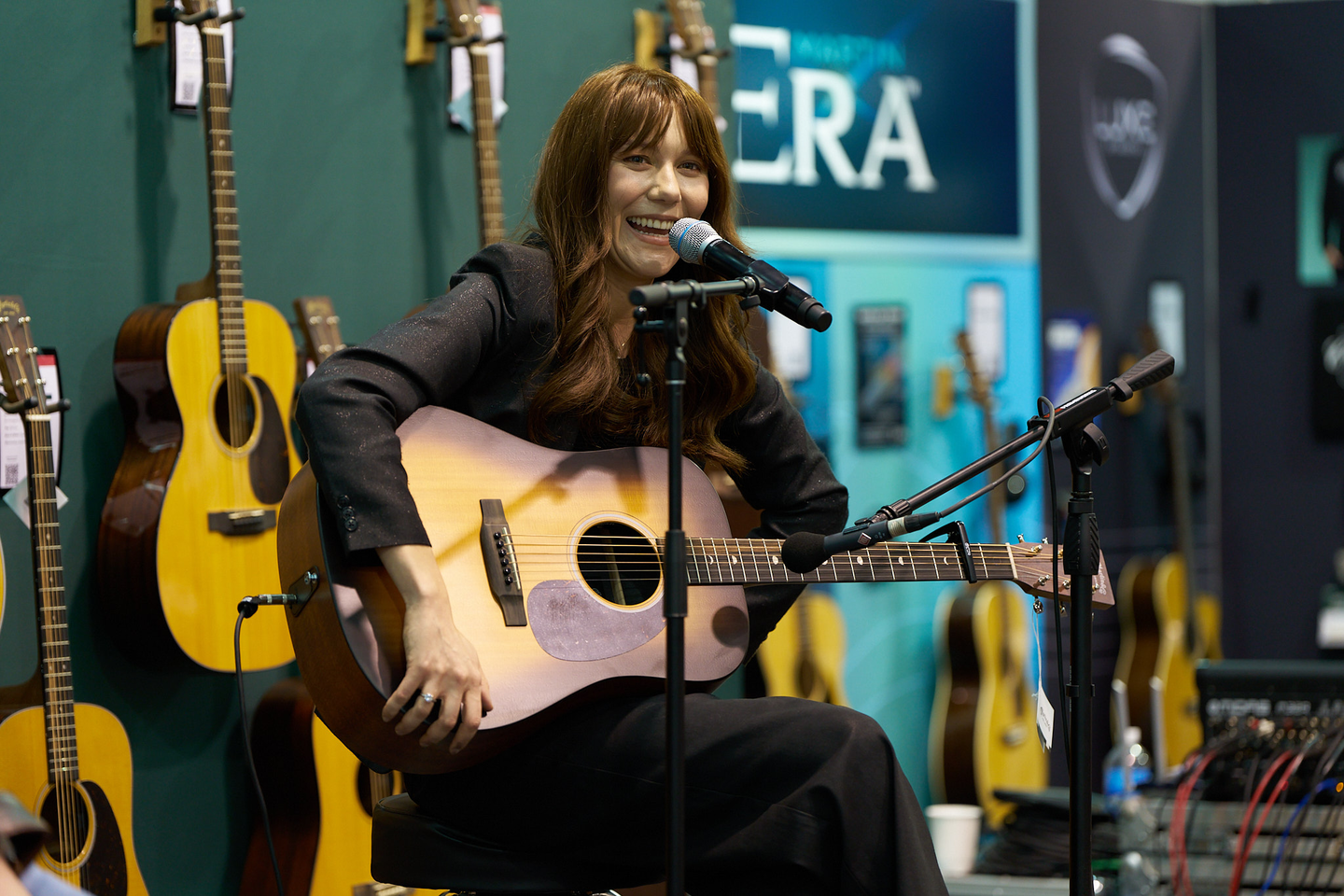 Molly Tuttle with her D-X2E at NAMM 2026