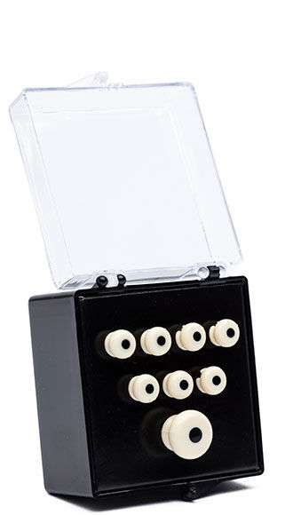 Martin Inlaid Bridge Pins & Endpins - White/Black