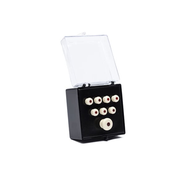 Martin Inlaid Bridge Pins & Endpins - White/Tortoise image number 0