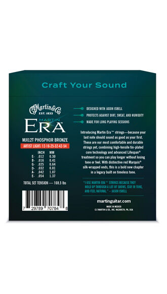 Martin Era Artist Light Jason Isbell Signature Acoustic Guitar Strings