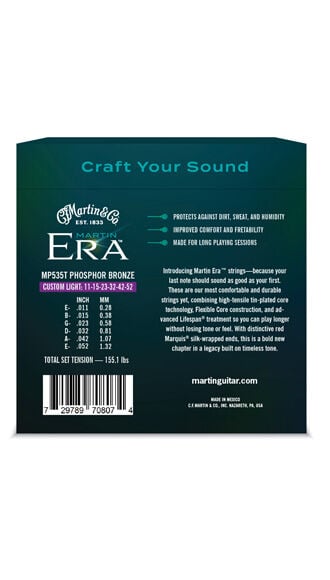 Martin Era Custom Light Acoustic Guitar Strings