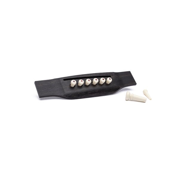 Martin Inlaid Bridge Pins & Endpins - White/Tortoise image number 1