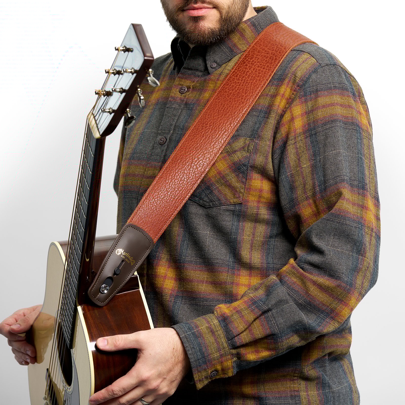 Buffalo guitar strap top