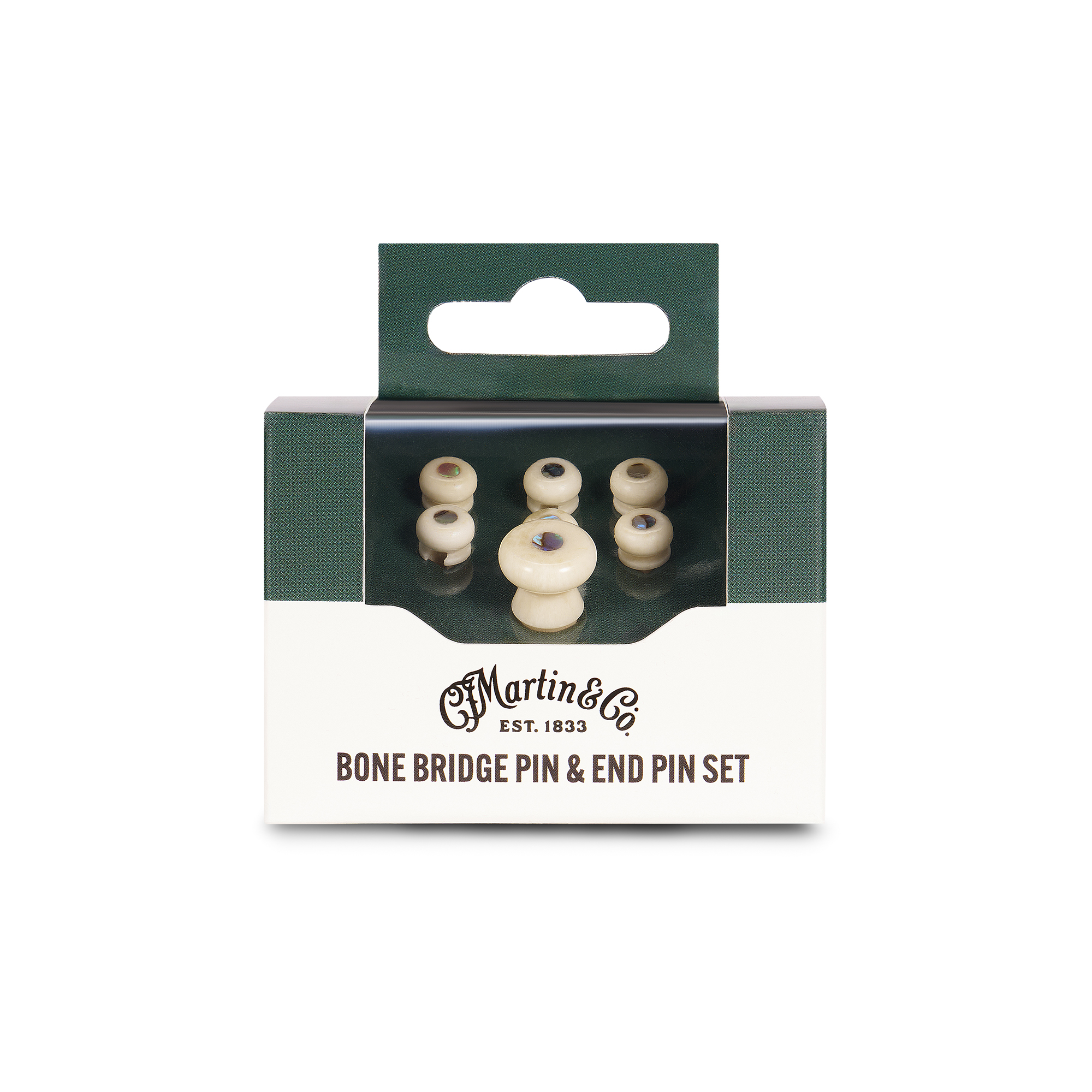 Martin Paua Inlay Bone Bridge Pins image number 2