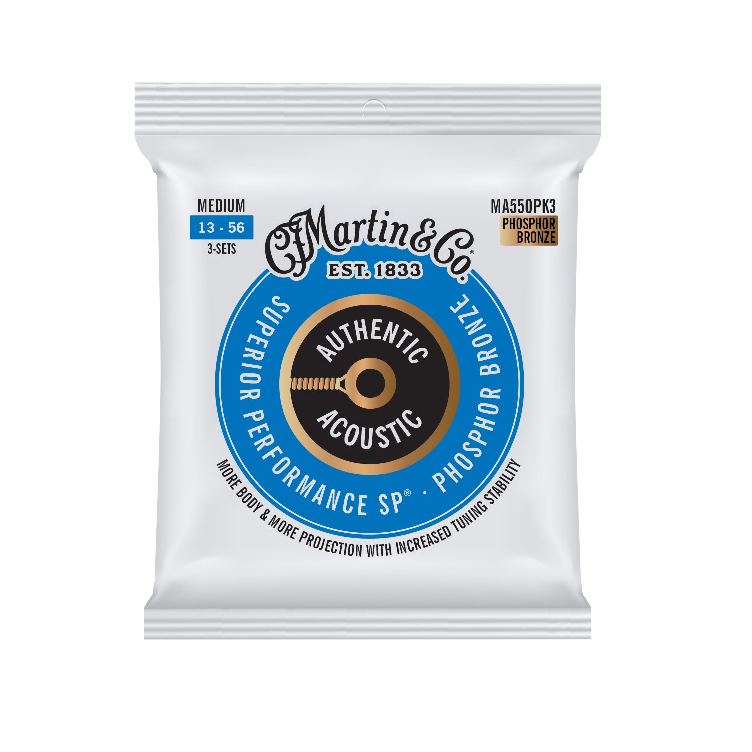 Authentic Acoustic SP&reg; Guitar Strings Phosphor Bronze image number 1