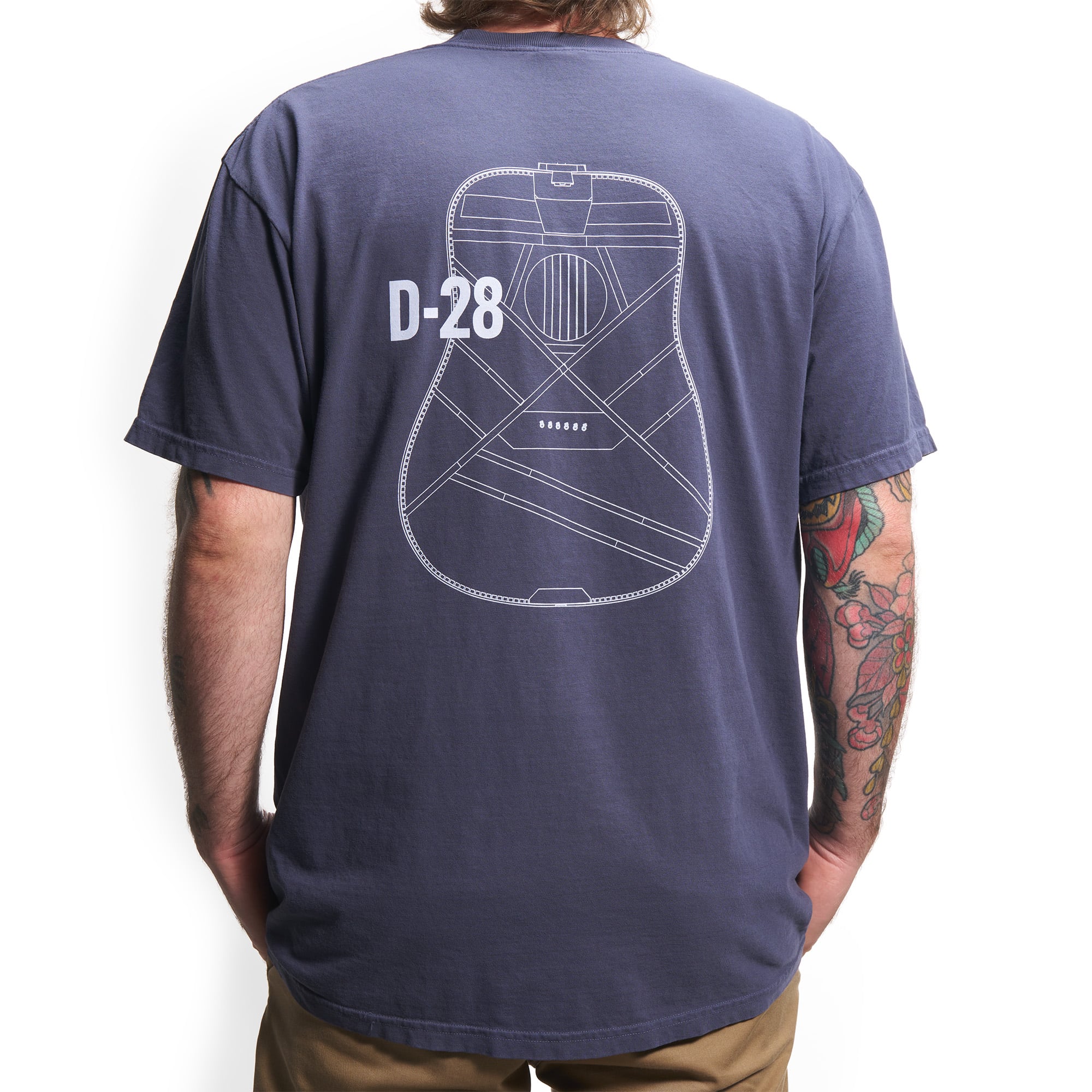 Back of Martin D-28 Blueprint T-Shirt image number 2