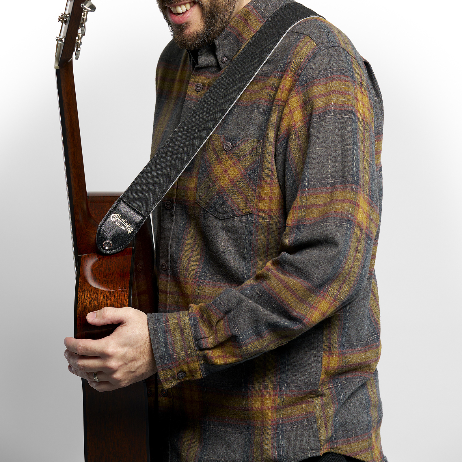Wool shop guitar strap