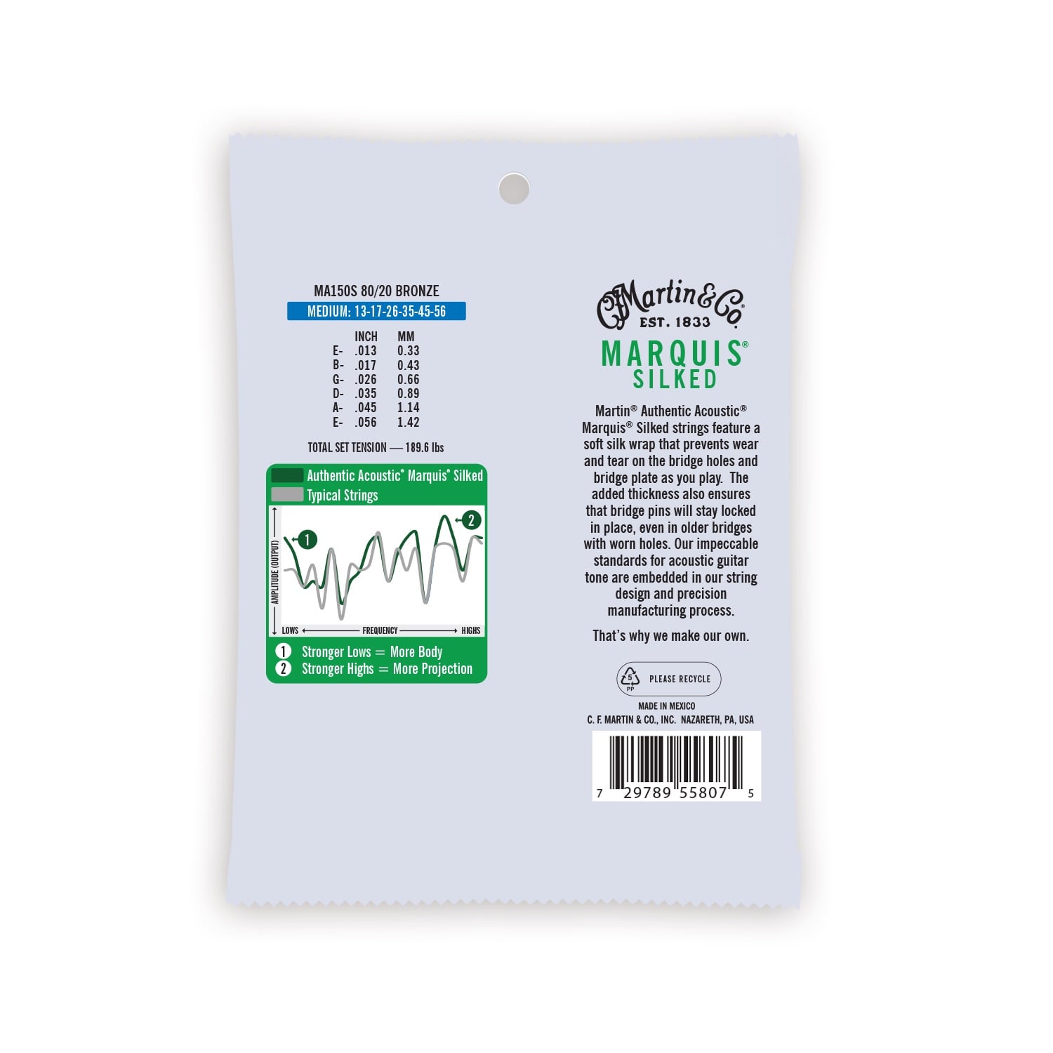 Authentic Acoustic Marquis&reg; Silked Guitar Strings 80/20 Bronze image number 2