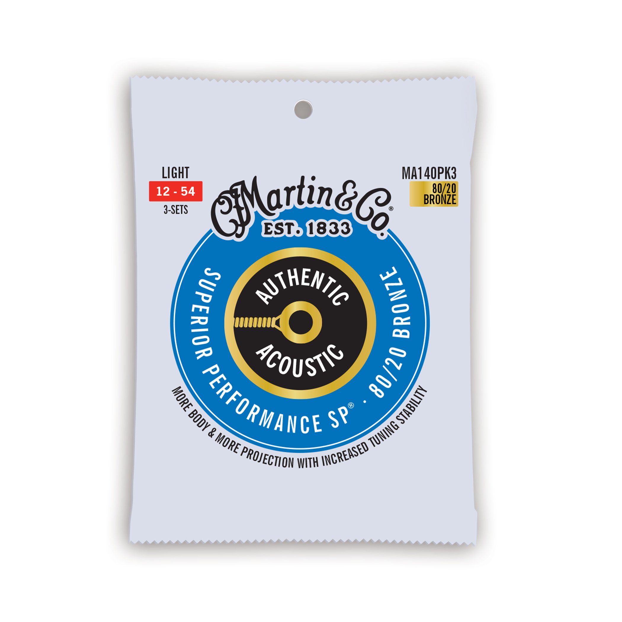 Authentic Acoustic SP&reg; Guitar Strings 80/20 Bronze image number 1