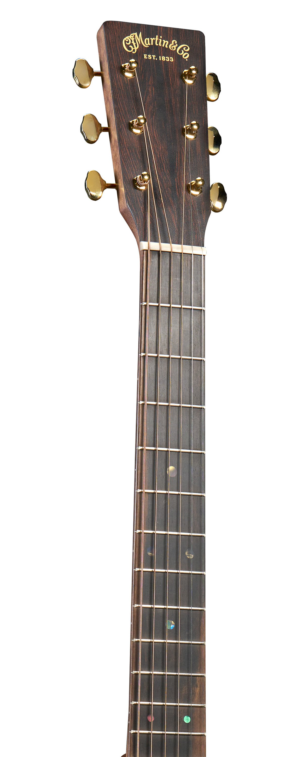 Headstock & Neck of Martin D Jr E Walnut Guitar image number 4