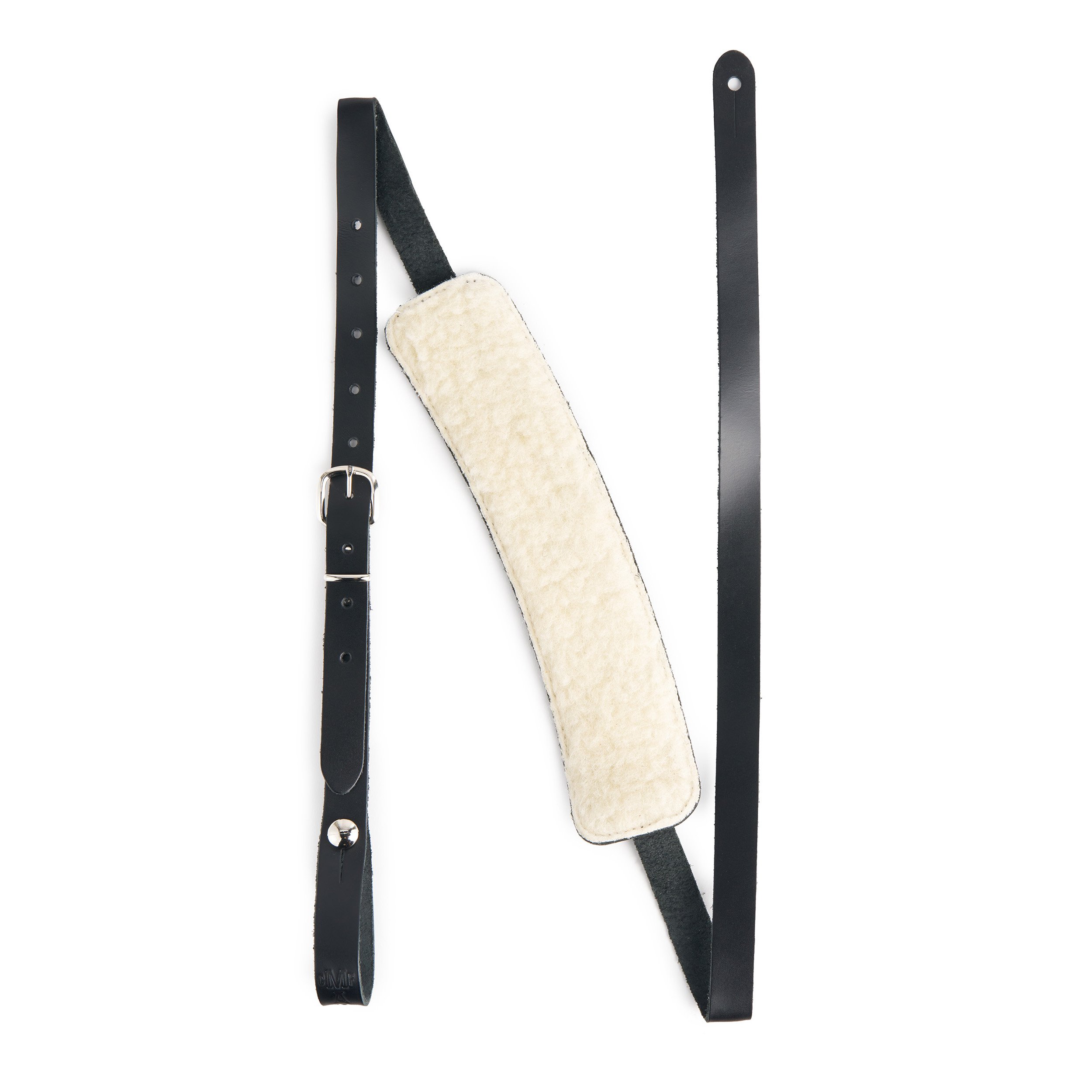 Martin Vintage Leather Acoustic Straps with Padded Slider - Black image number 1