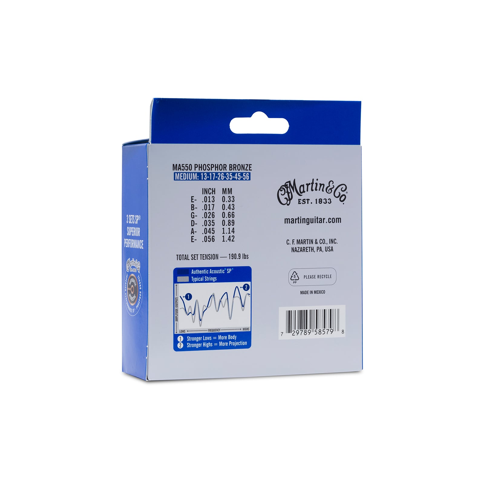 Authentic Acoustic SP&reg; Guitar Strings Phosphor Bronze Medium Gauge Value Pack image number 2