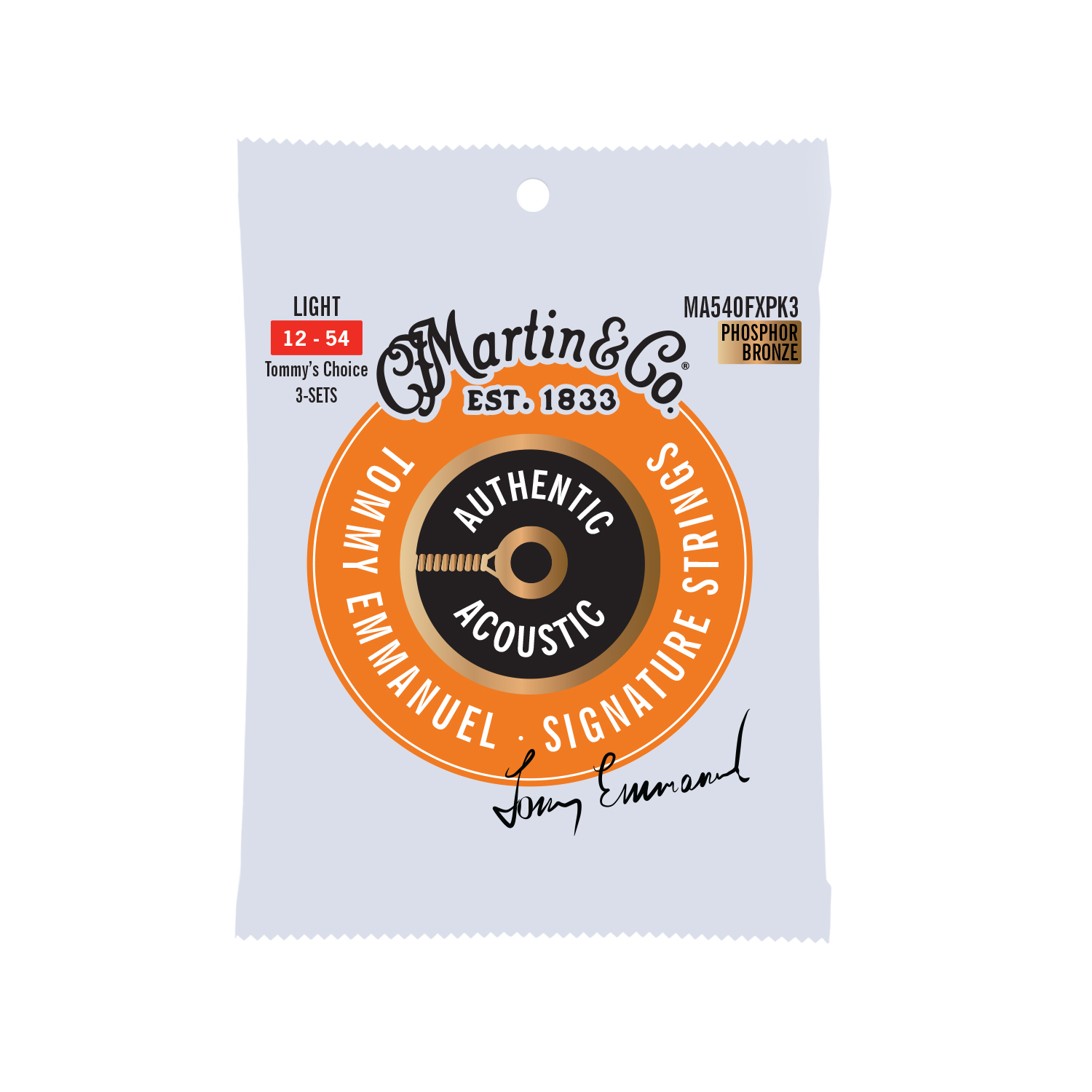 Authentic Acoustic Flexible Core Guitar Strings Phosphor Bronze ...