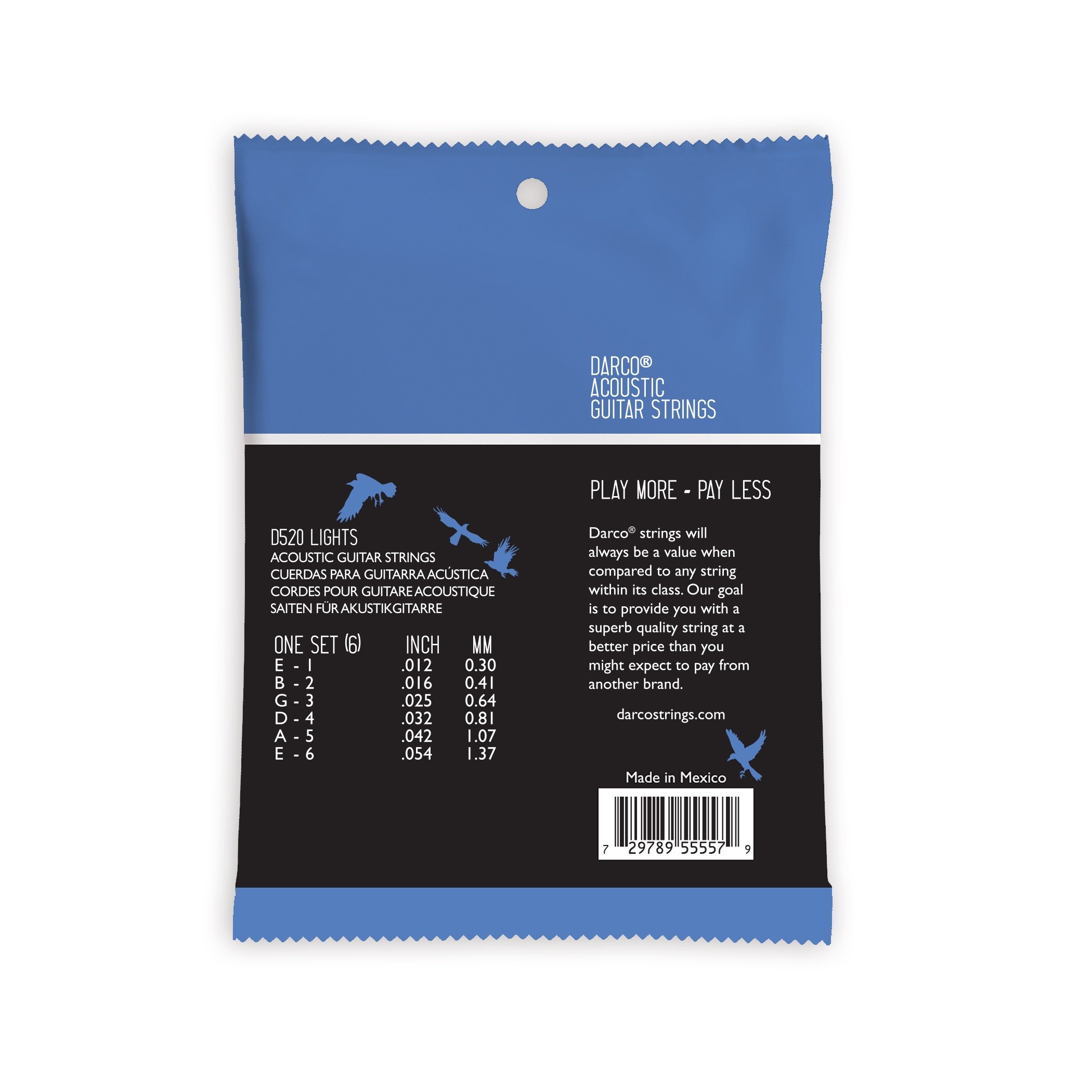 Darco&reg; Acoustic Guitar Strings 80/20 Bronze image number 2