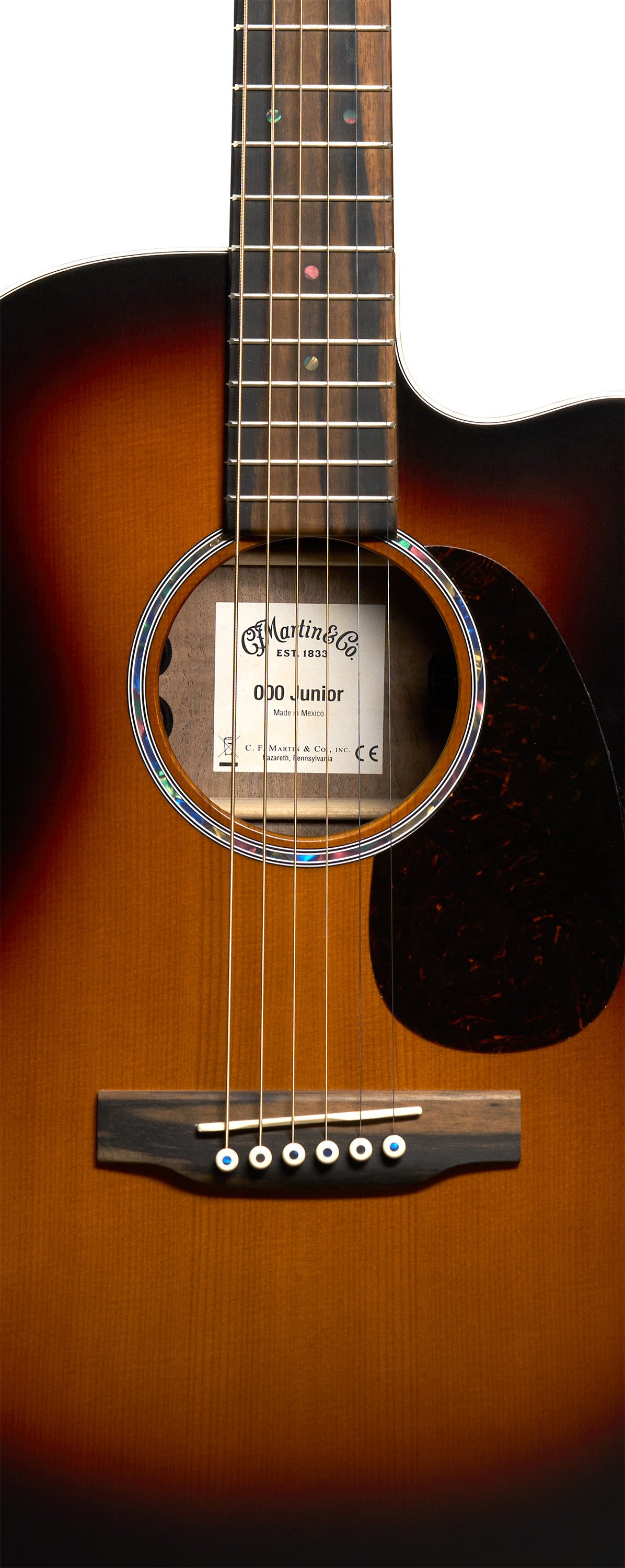 Body of Martin 000C Jr E Walnut Burst Guitar image number 3