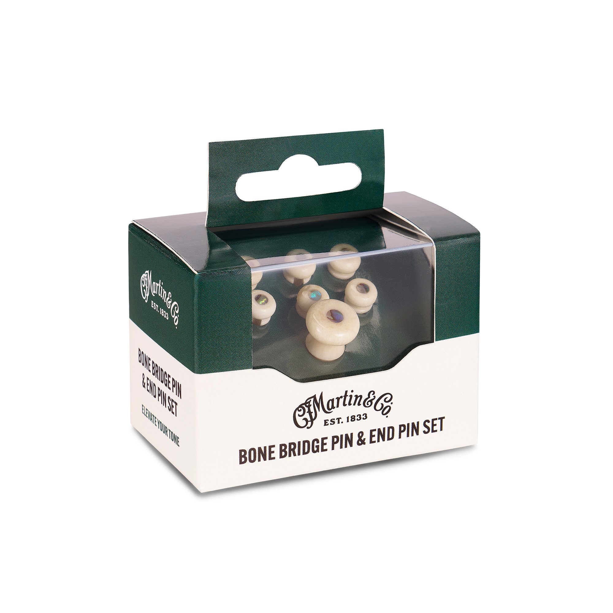 Martin Paua Inlay Bone Bridge Pins image number 1