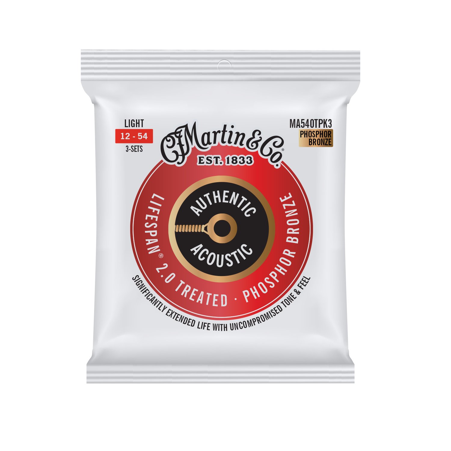 Front of Martin Lifespan MA540TPK3 Guitar Strings image number 1