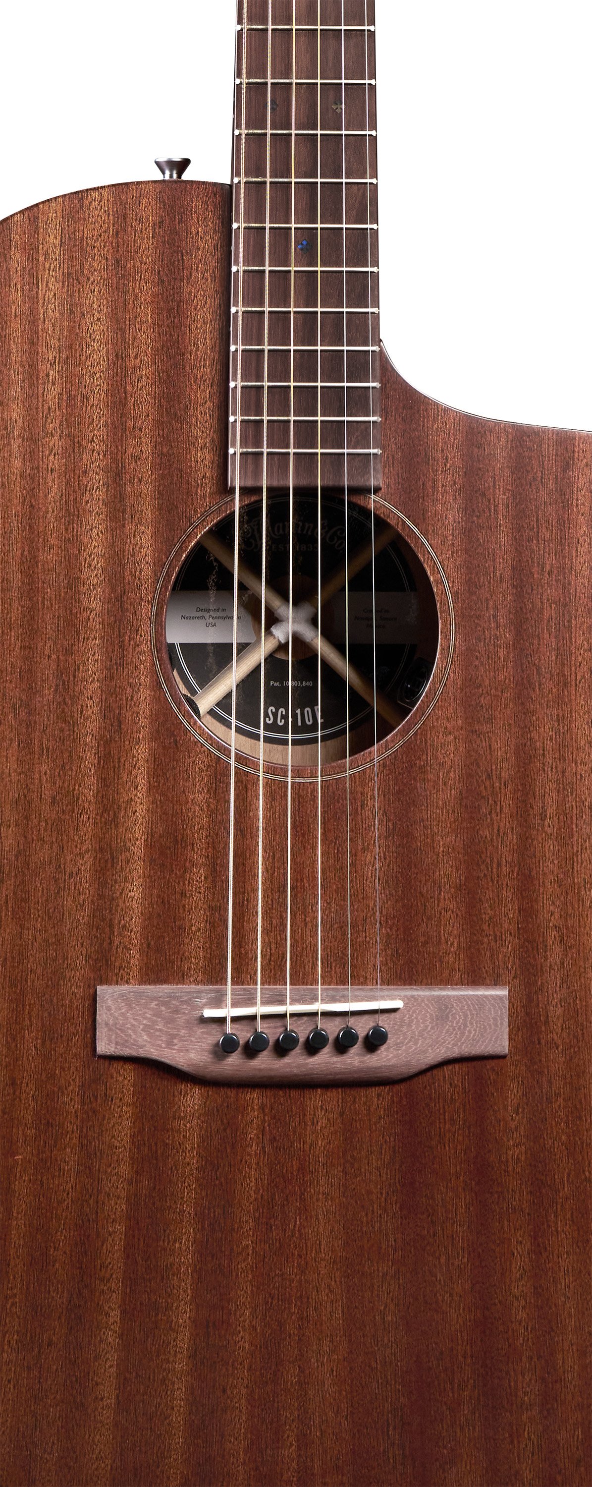 Body of Martin SC-10E Modern Sapele Guitar image number 3